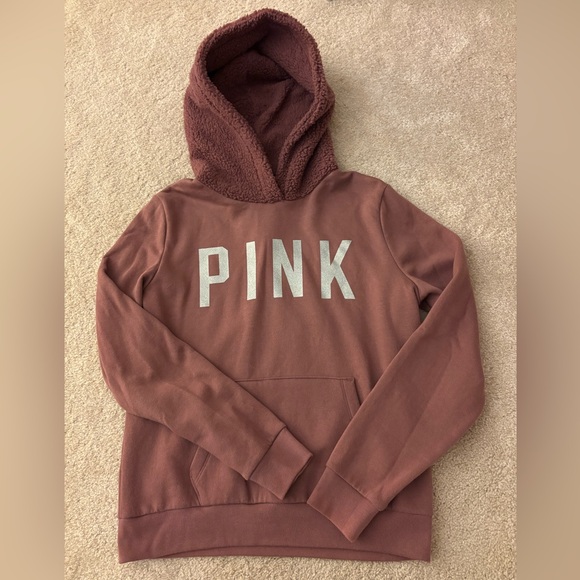 NWOT VS PINK hoodie in cocoa - size M - Picture 1 of 2